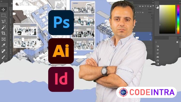 AI Architectural Graphic: Photoshop, InDesign & Illustrator