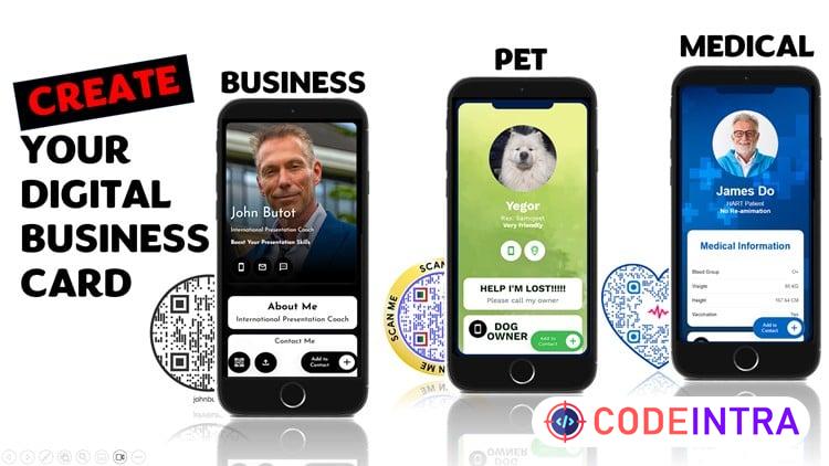 Create your Digital  Business Card and QR Code