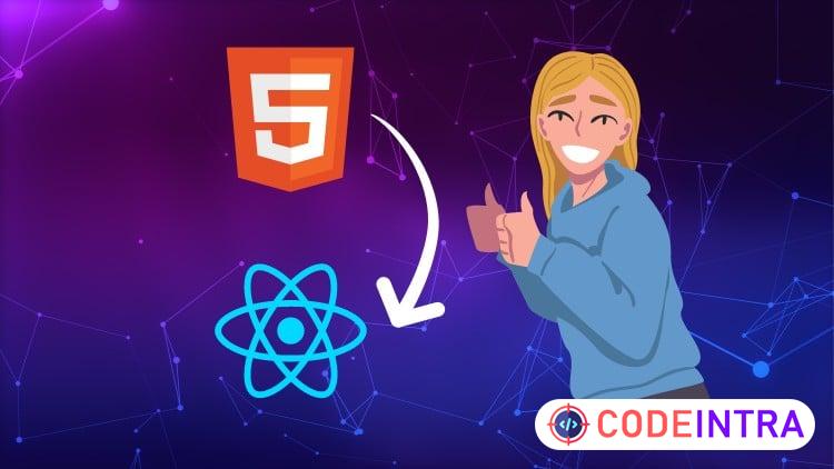 HTML to React Template Convert: Full Complete Guided Project