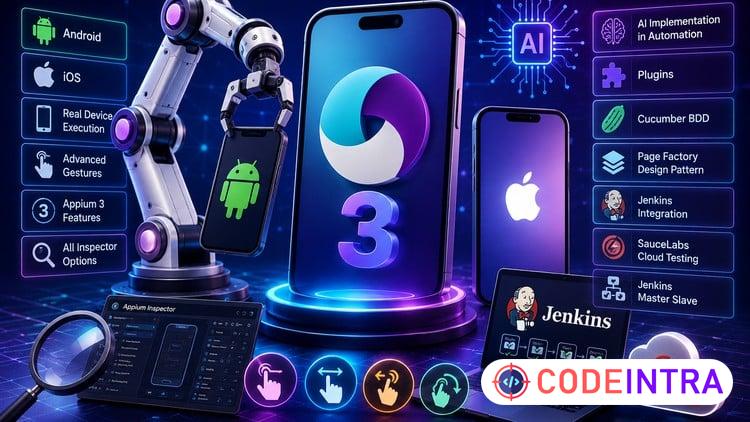 Appium 3 Mobile Automation with AI - Android & iOS