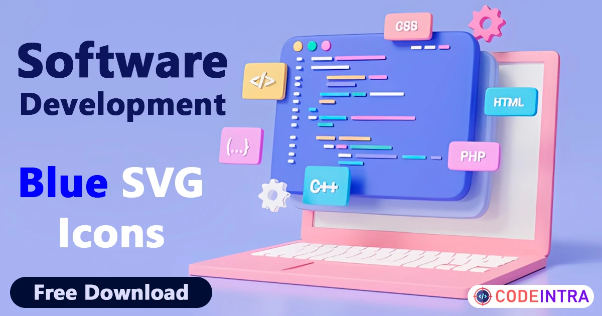 Software Development | Blue SVG Icons - Codeintra