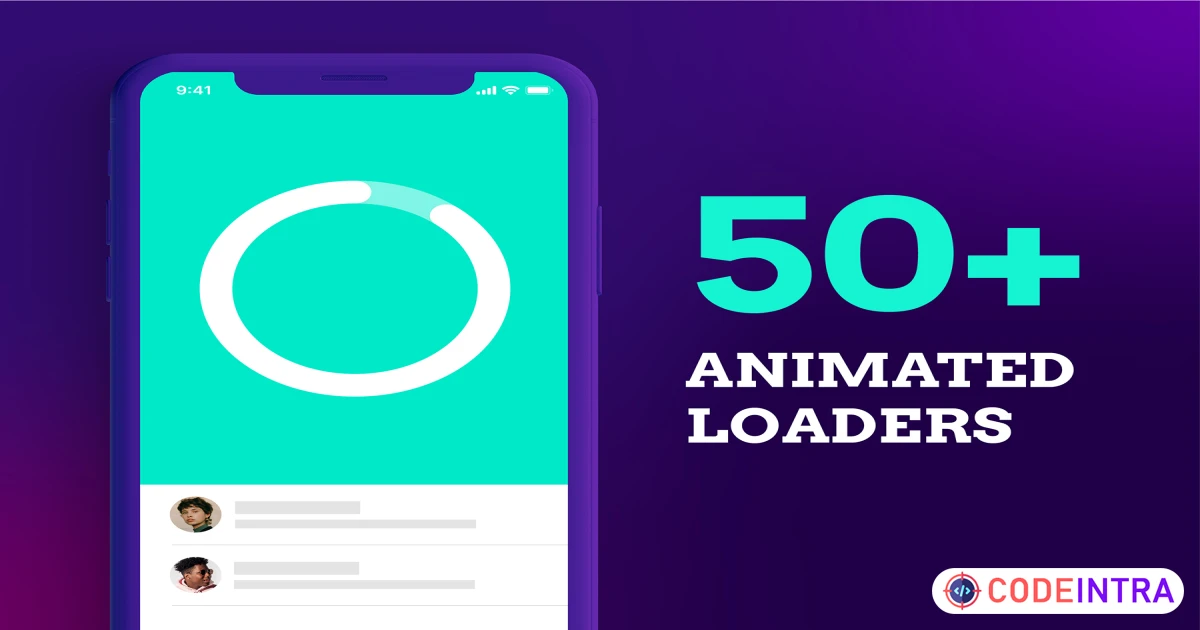 Product featured image 50+ Animated Loaders - Icons - Codeintra