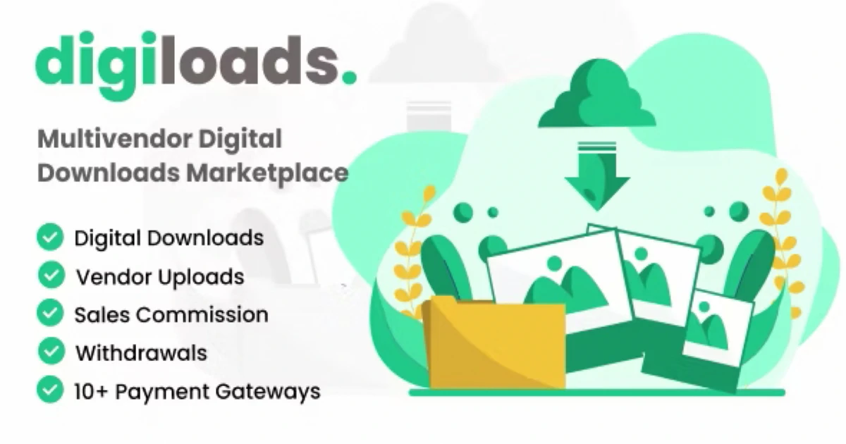 Product featured image Digiloads - Multivendor Digital Downloads Marketplace - Codeintra