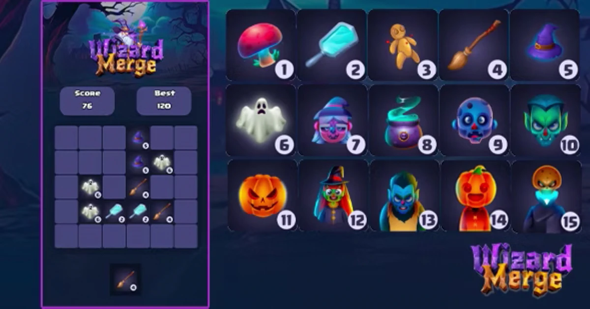Premium Wizard Merge -HTML5 Game Construct 3 Responsive - Codeintra
