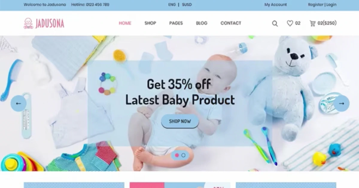 Jadusona - Baby Shop HTML Template Premium Download - Codeintra