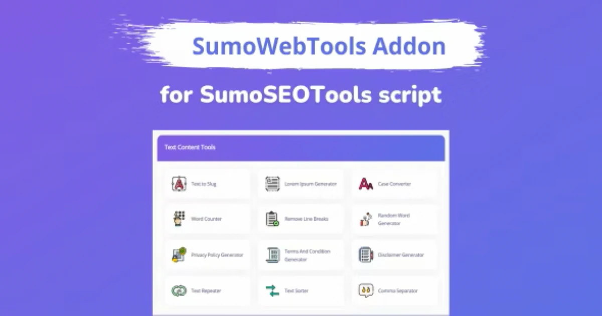 SumoWebTools Addon Package for SumoSEOTools - Codeintra