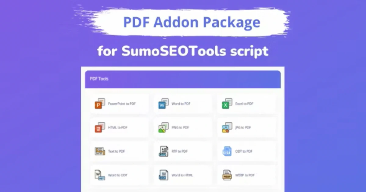 PDF Addon Package for SumoSEOTools - Codeintra