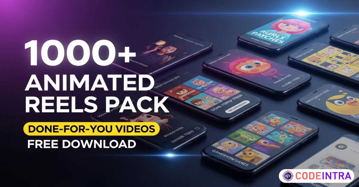 Product featured image Animated Reels Content Pack – Done-For-You PLR Videos - Codeintra