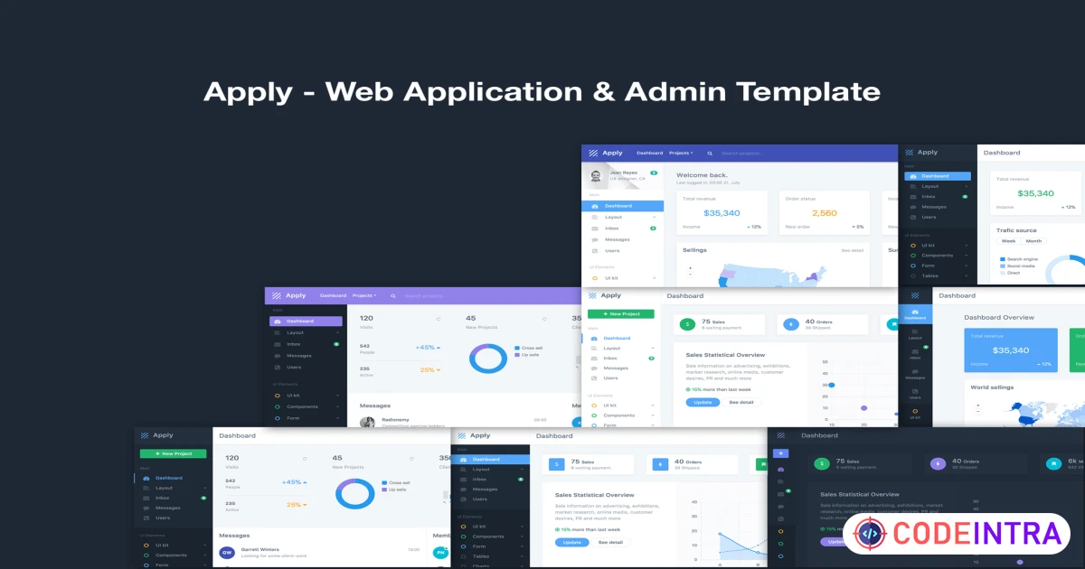 Apply - Web Application & Admin Template - Codeintra