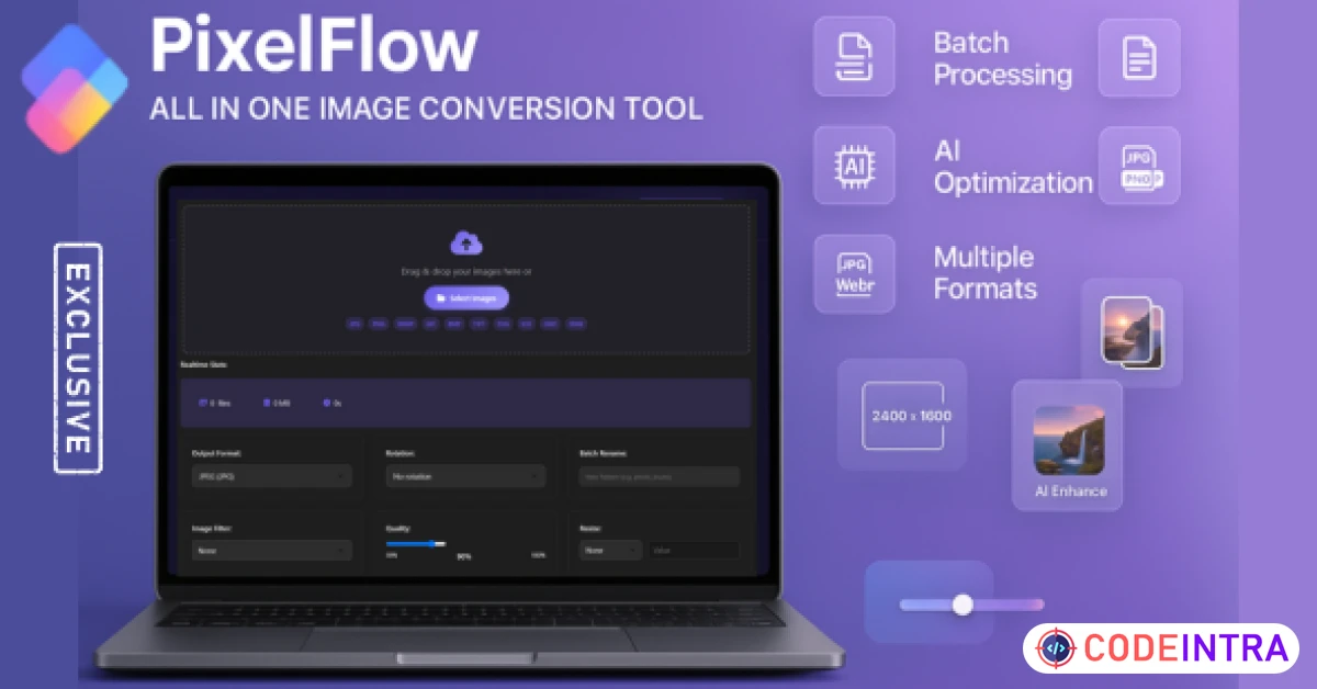 Product featured image BatchPixel - All in One Image Conversion & Optimizer Tool - Codeintra