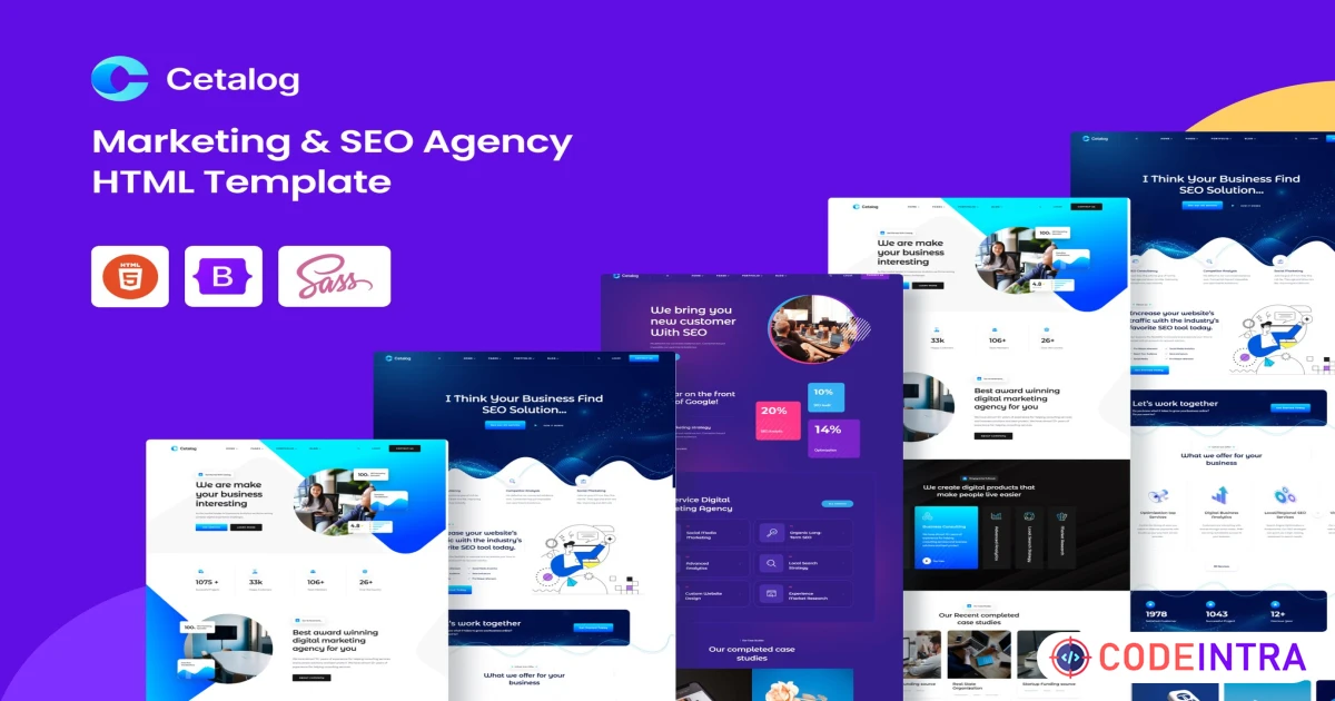 Cetalog - Marketing & SEO Agency HTML Template - Codeintra