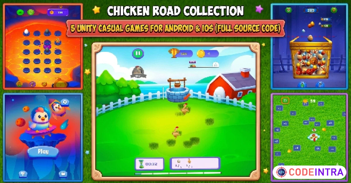 Product featured image Chicken Road Collection | Unity Casual Game - Codeintra