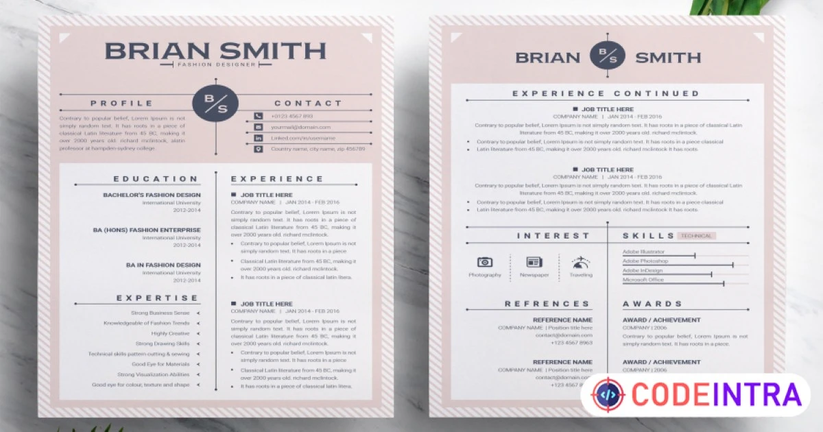 Creative Professional Resume - Codeintra