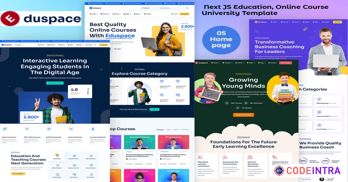 Product featured image Eduspace – Education & Course Next JS Template - Codeintra