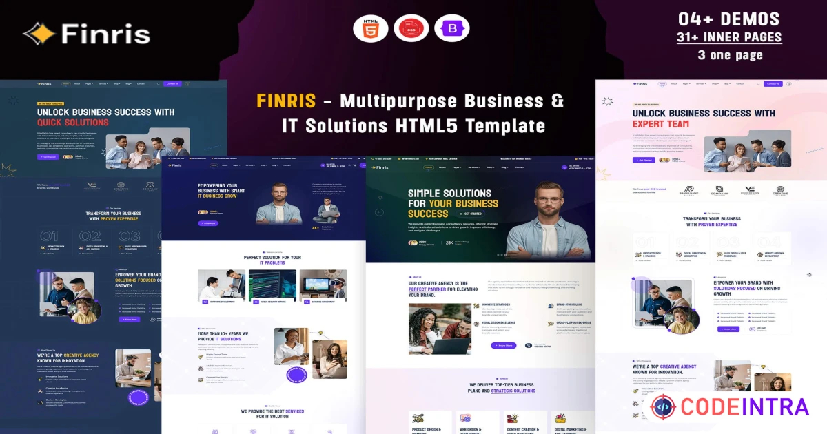 Finris - Business & IT Solutions HTML5 Template - Codeintra
