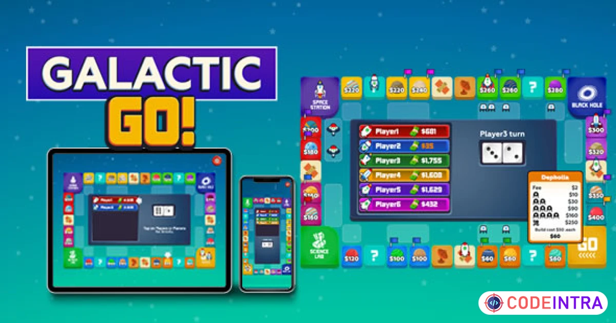 Product featured image Galactic Go - HTML5 Game - Codeintra