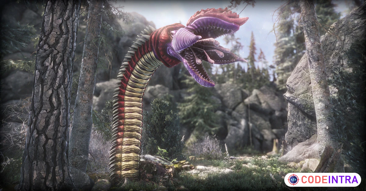 Product featured image Giant Worm Pack PBR - Fantasy RPG | 3D Creatures | Unity Assets - Codeintra