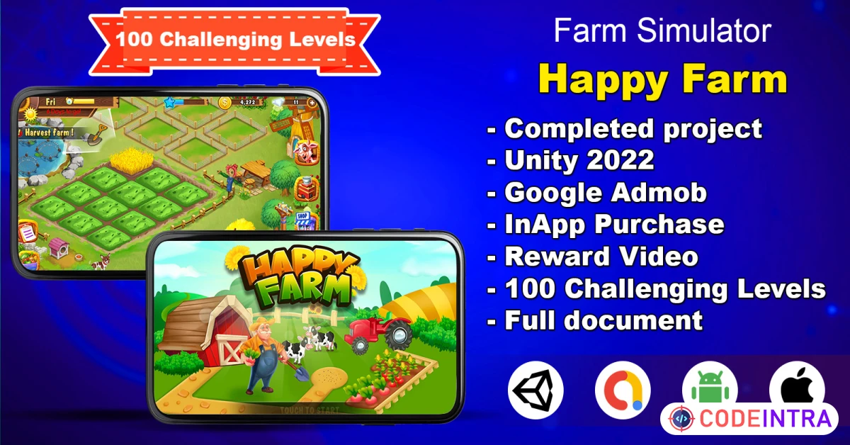Product featured image Grow Farm - Farm Game - Unity - Codeintra