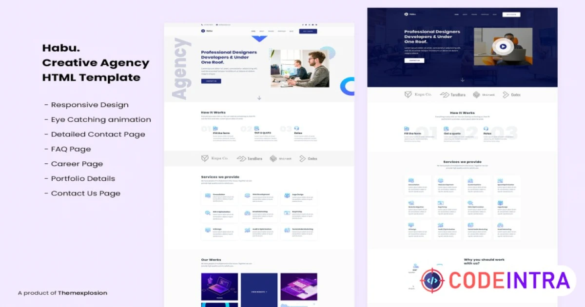 Habu - Creative Agency, Digital Agency Template - Codeintra