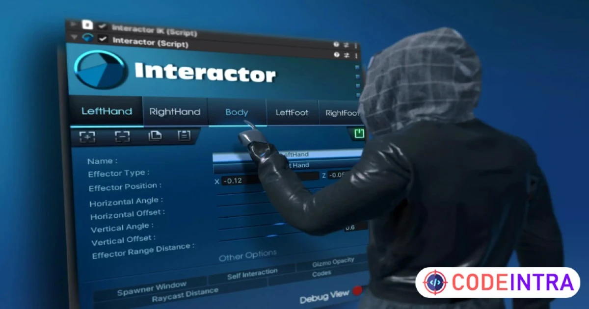 Interactor - Interaction Handler | Animation Tools | Unity Assets - Codeintra