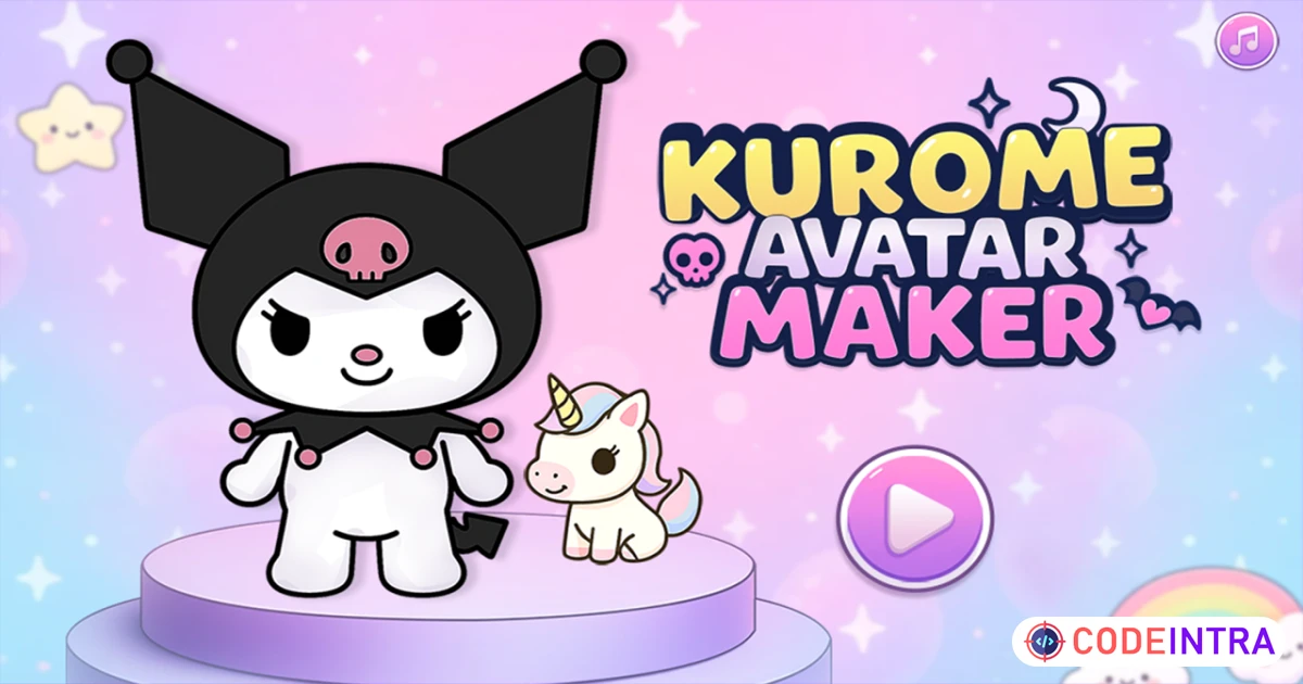 Product featured image Kuromi Avatar Maker [ Construct 3 , HTML5 ] - Codeintra