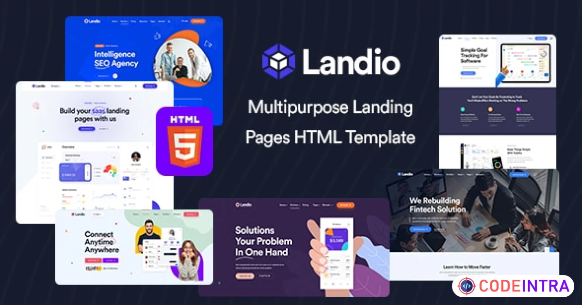 Landio - Multipurpose Landing Page HTML Template - Codeintra