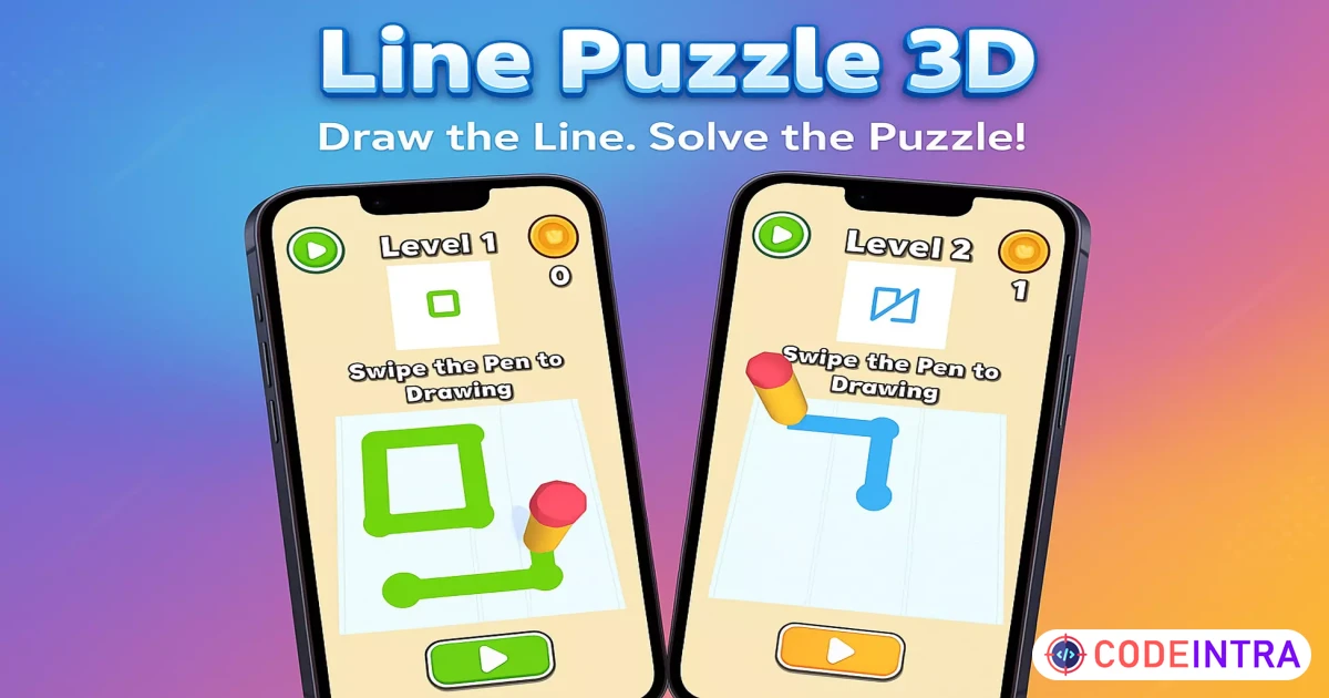 Product featured image Line Puzzle 3D - Complete Puzzle Mobile Game Template | Packs | Unity Assets - Codeintra