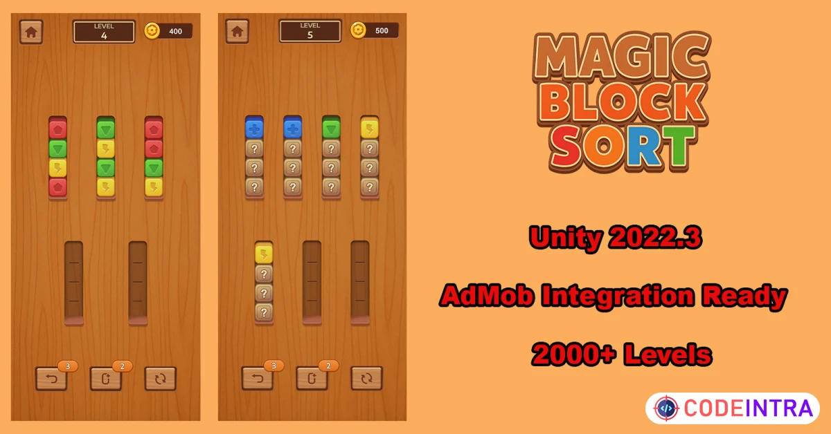 Product featured image Magic Block Sort - Unity Source Code
 - Codeintra