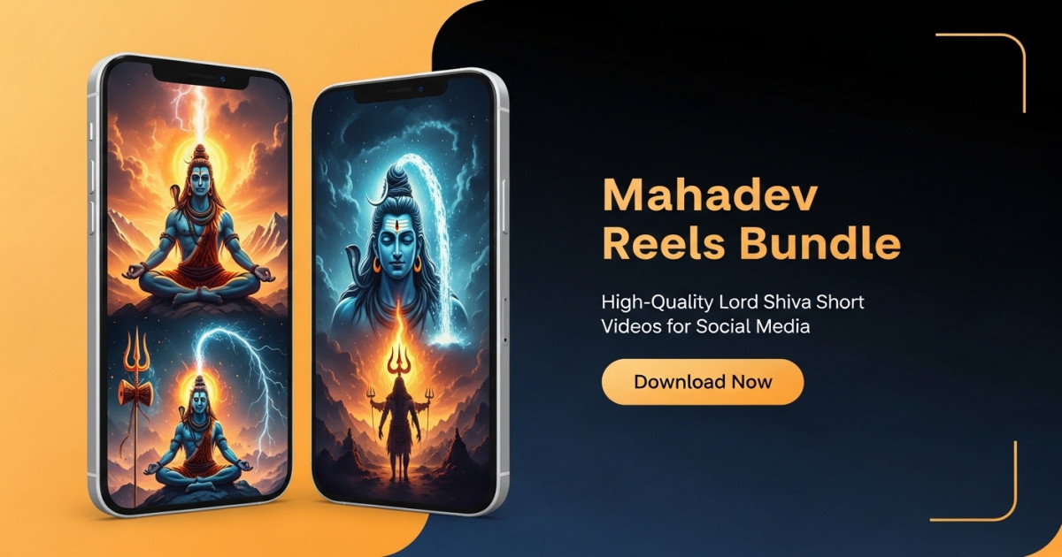 Product featured image Mahadev Reels Bundle - High-Quality Lord Shiva Short Videos for Social Media - Codeintra