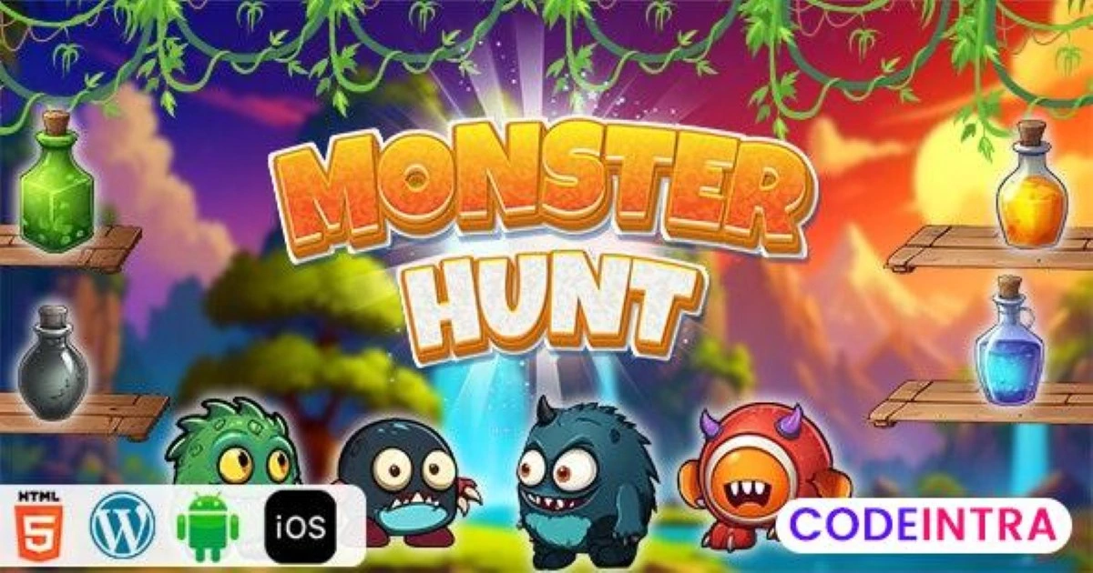 Product featured image Monster Hunt - HTML5 Construct3 Game - Codeintra