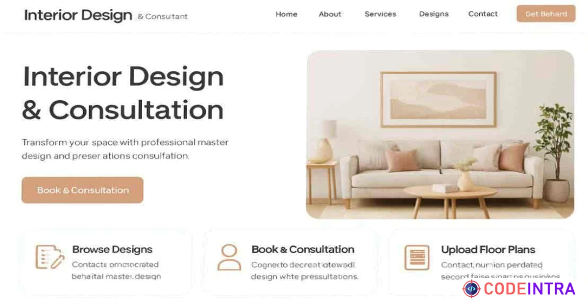 Product featured image ONLINE INTERIOR DESIGNING PORTAL - Codeintra
