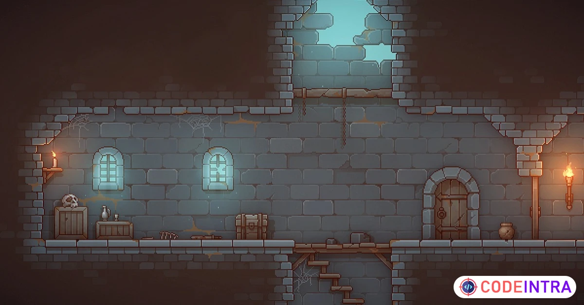 Product featured image Pixel Art Platformer - Dungeon | 2D Environments | Unity Assets - Codeintra