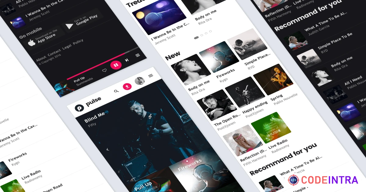 pulse - Music, Audio, Radio Template - Codeintra