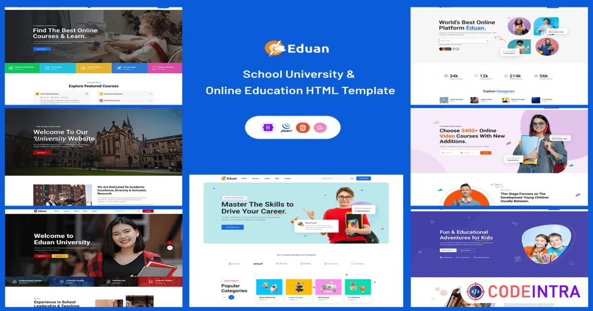 Product featured image School University & Online Education Template | Sc - Codeintra