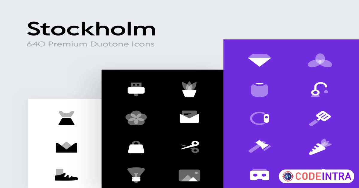 Product featured image Stockholm Premium Icons - Figma Resources - Codeintra