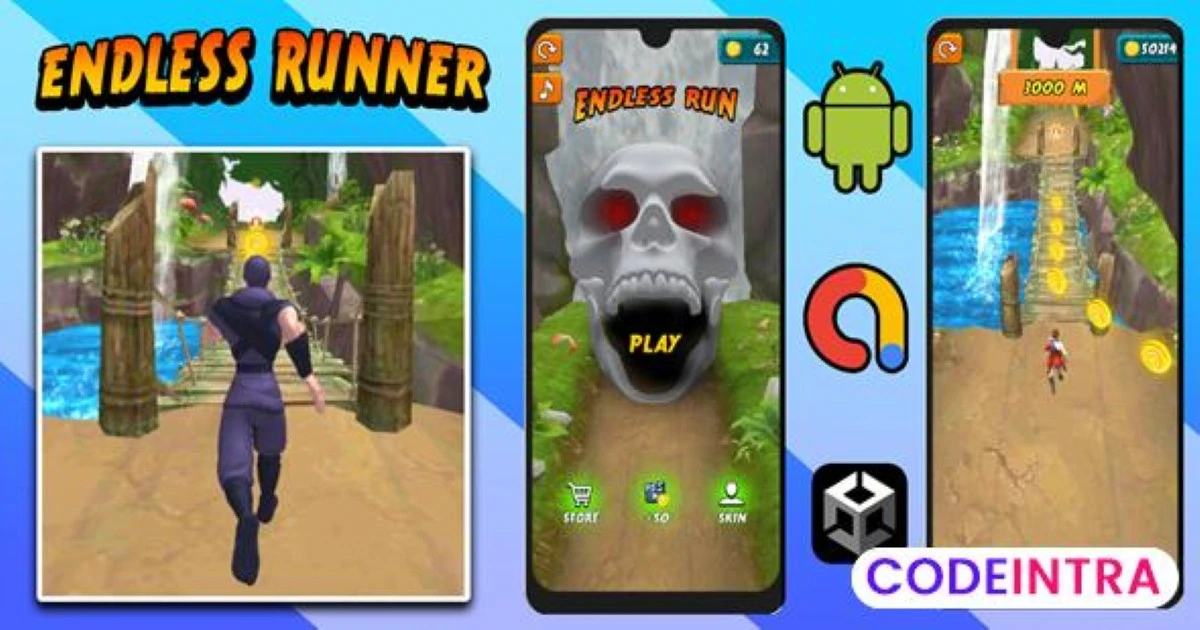 Temple Run Endless Runner Game Unity Source Code - Codeintra
