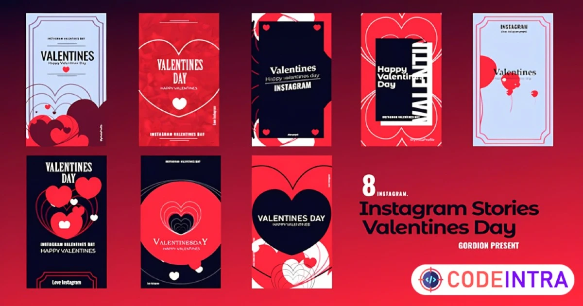 🎉 Valentine’s Day Instagram Stories in After Effects – Free Download! 💌 - Codeintra