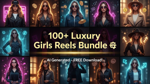 100+ Luxury Girls Reels Bundle AI Generated Free Download for Social Media Monetization
