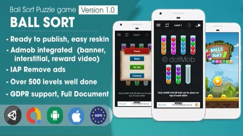 Ball Sort Puzzle - Unity Complete Project Admob Ads