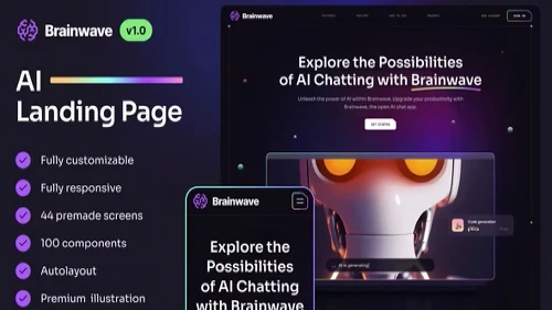 Brainwave - AI Landing Page Kit React Modern Template