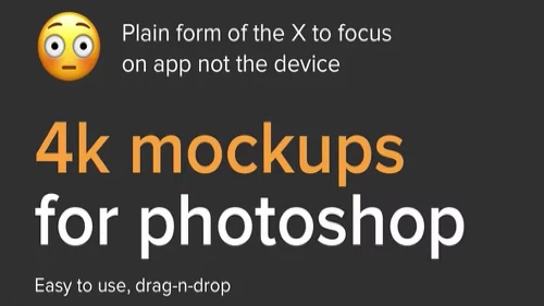 Premium 4k Plain iPhone X Mockups in PhotoShop PSD File