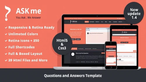 Ask me - Responsive Questions and Answers Template GPL