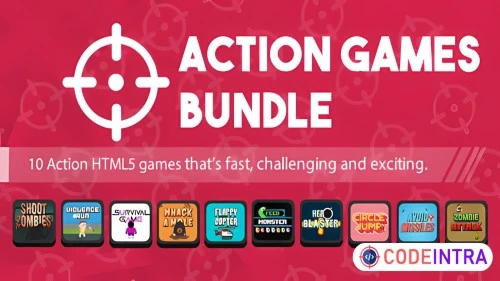 Action Games Bundle - Pack of 7 HTML5 Games