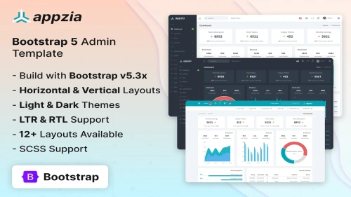 Appzia - Responsive Bootstrap 5 Admin Dashboard
