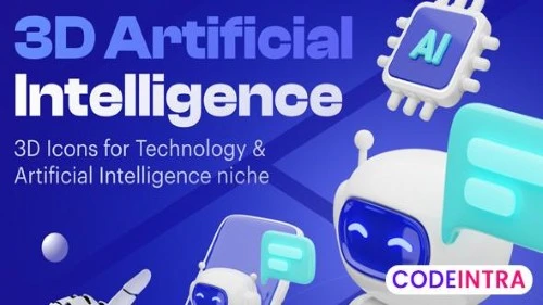 Artificially - Artificial Intelligence 3D Icon Set PNG
