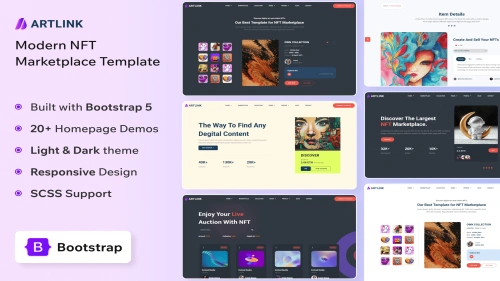Artlink - AI NFT Marketplace Template