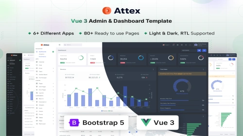 Attex - Vue Admin & Dashboard Template