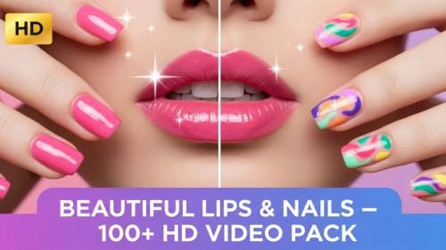 Beautiful Lips and Nails Video – Ready to Monetize