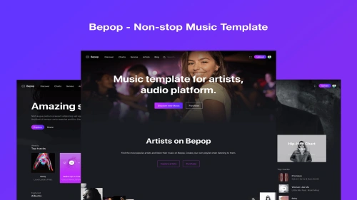 Bepop - Non-stop Music Template HTML