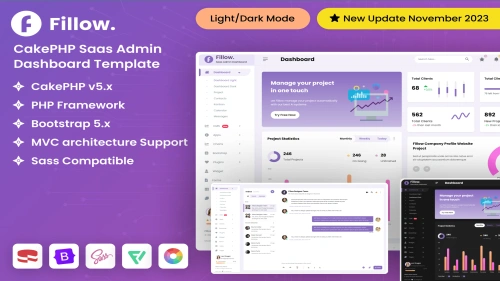 CakePHP Saas Admin Dashboard Template